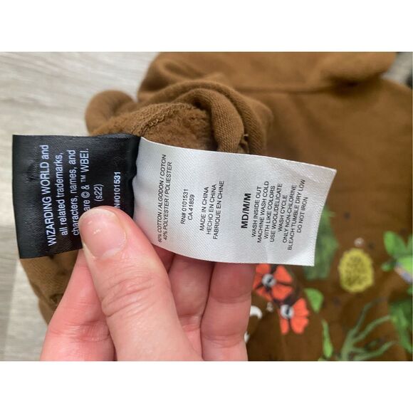 Harry Potter | Herbology Pullover Comfy Brown Hoodie, Sz Medium - Picture 6 of 8